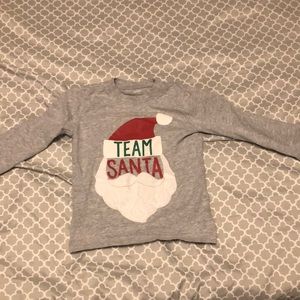 Carter’s boy or girl team Santa long sleeve shirt 4t